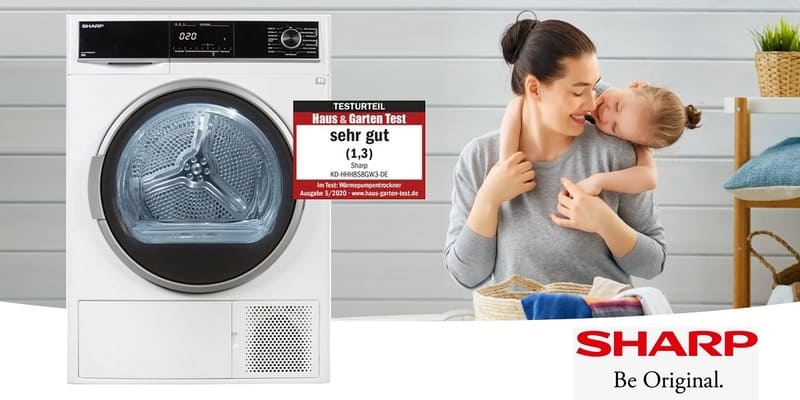 Сушильная машина Sharp - &quot;очень хорошо&quot; от Haus &amp; Garten Test.